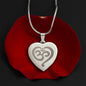 Namaste Symbol - Engraved Heart Necklace - Gift for Her