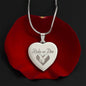 Ride Or Die - Engraved Heart Necklace - Gift for Her