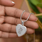 Couple King Queen - Engraved Heart Necklace - Gift for Her - Gift for Him