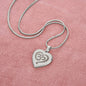 Namaste Symbol - Engraved Heart Necklace - Gift for Her