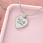 Dog Mom - Engraved Heart Necklace - Gift for Mom