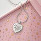 Best Mom Ever - Engraved Heart Necklace - Gift for Mom