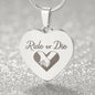 Ride Or Die - Engraved Heart Necklace - Gift for Her