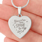 You Are The Stars To My Sky - Engraved Heart Necklace - Gift for Her