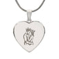 Couple King Queen - Engraved Heart Necklace - Gift for Her - Gift for Him