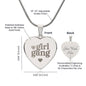 Girl Gang - Engraved Heart Necklace - Gift for Her