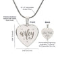 Wifey - Engraved Heart Necklace - Gift for Wife