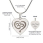 Namaste Symbol - Engraved Heart Necklace - Gift for Her