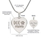 Dog Mom - Engraved Heart Necklace - Gift for Mom