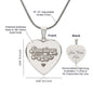American Mama - Engraved Heart Necklace - Gift for Mom