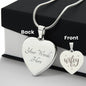 Wifey - Engraved Heart Necklace - Gift for Wife