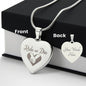 Ride Or Die - Engraved Heart Necklace - Gift for Her