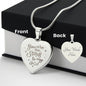 You Are The Stars To My Sky - Engraved Heart Necklace - Gift for Her