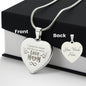 I Speak For Those Who Has No Voice - Engraved Heart Necklace - Gift for Mom