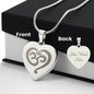 Namaste Symbol - Engraved Heart Necklace - Gift for Her