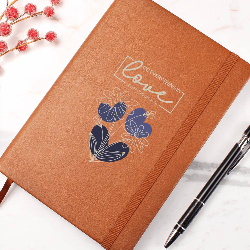 Do Everything In Love (Blue) - Graphic Journal - Gift for Her