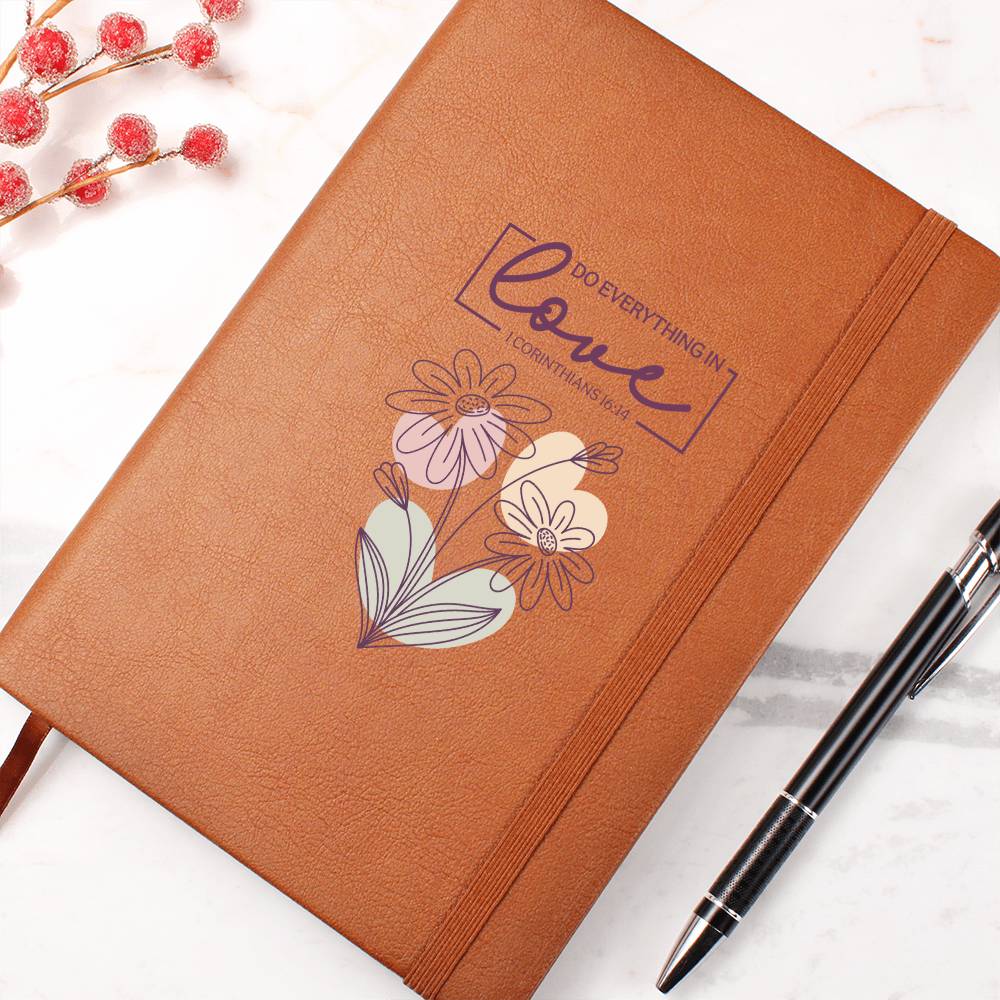Do Everything In Love (White) - Graphic Journal - Gift for Her