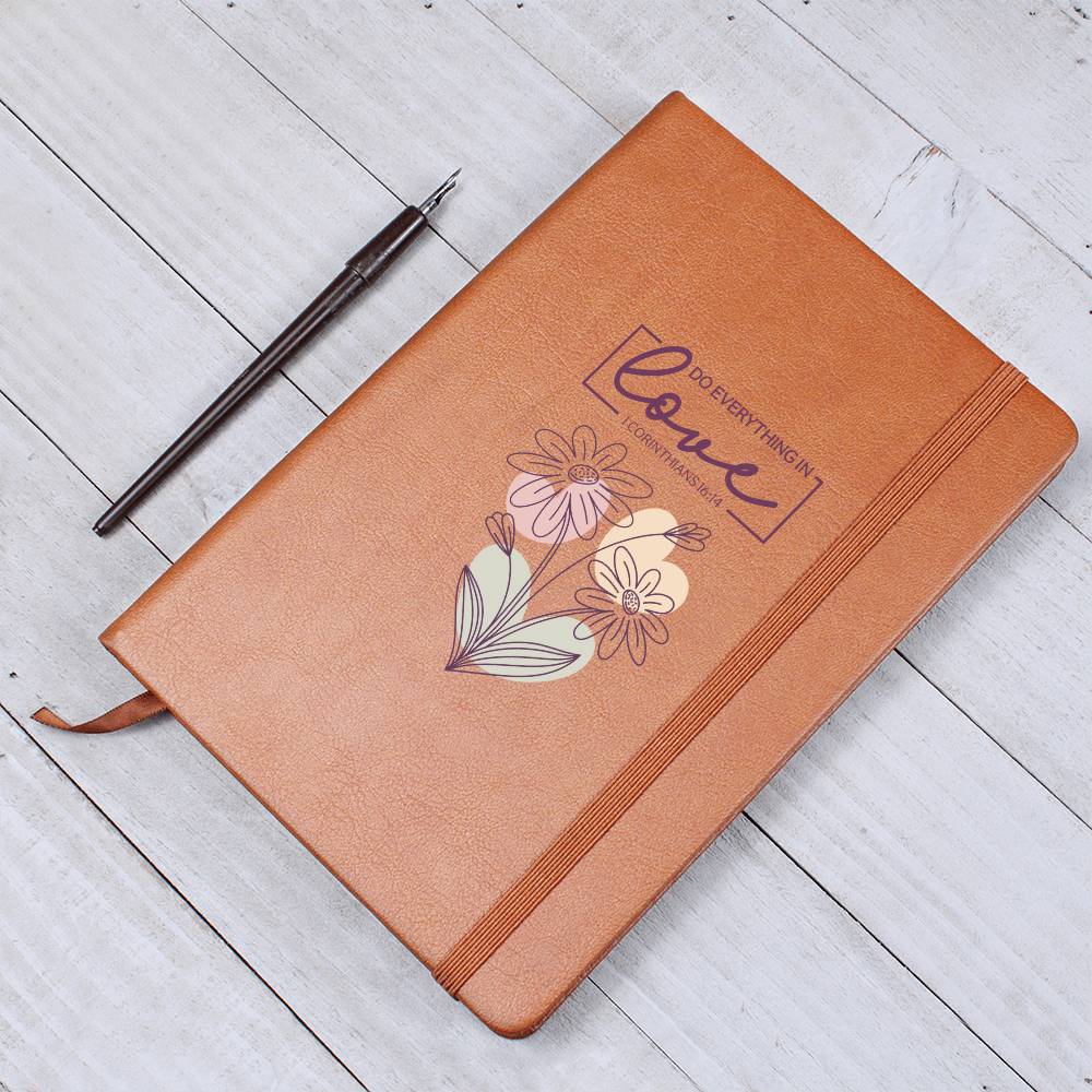 Do Everything In Love (White) - Graphic Journal - Gift for Her