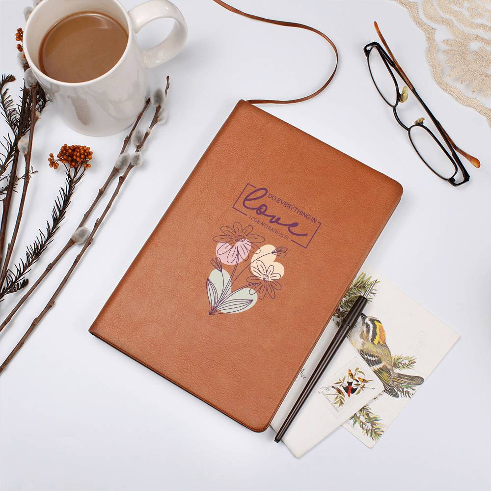 Do Everything In Love (White) - Graphic Journal - Gift for Her
