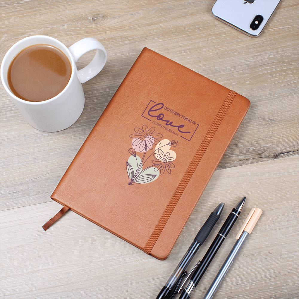 Do Everything In Love (White) - Graphic Journal - Gift for Her