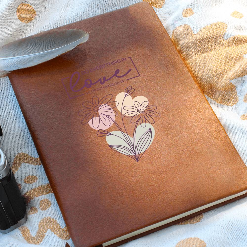 Do Everything In Love (White) - Graphic Journal - Gift for Her