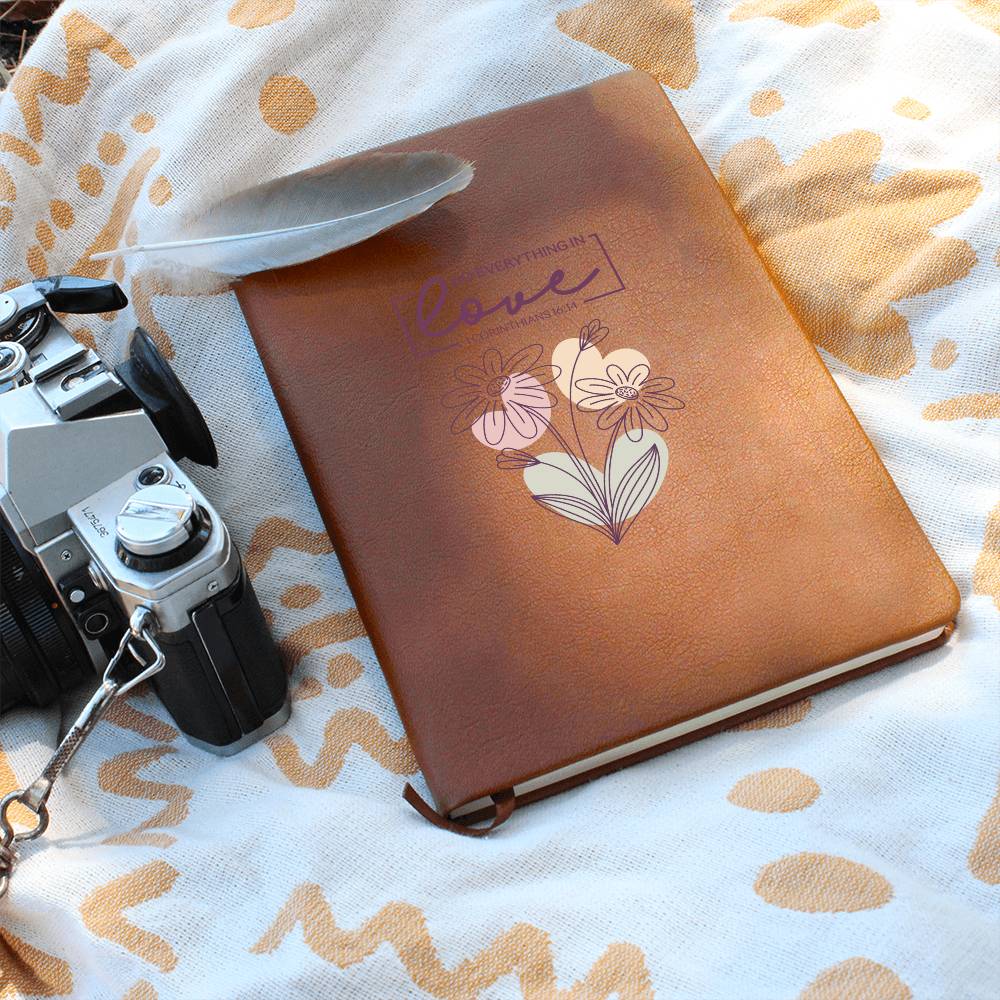 Do Everything In Love (White) - Graphic Journal - Gift for Her