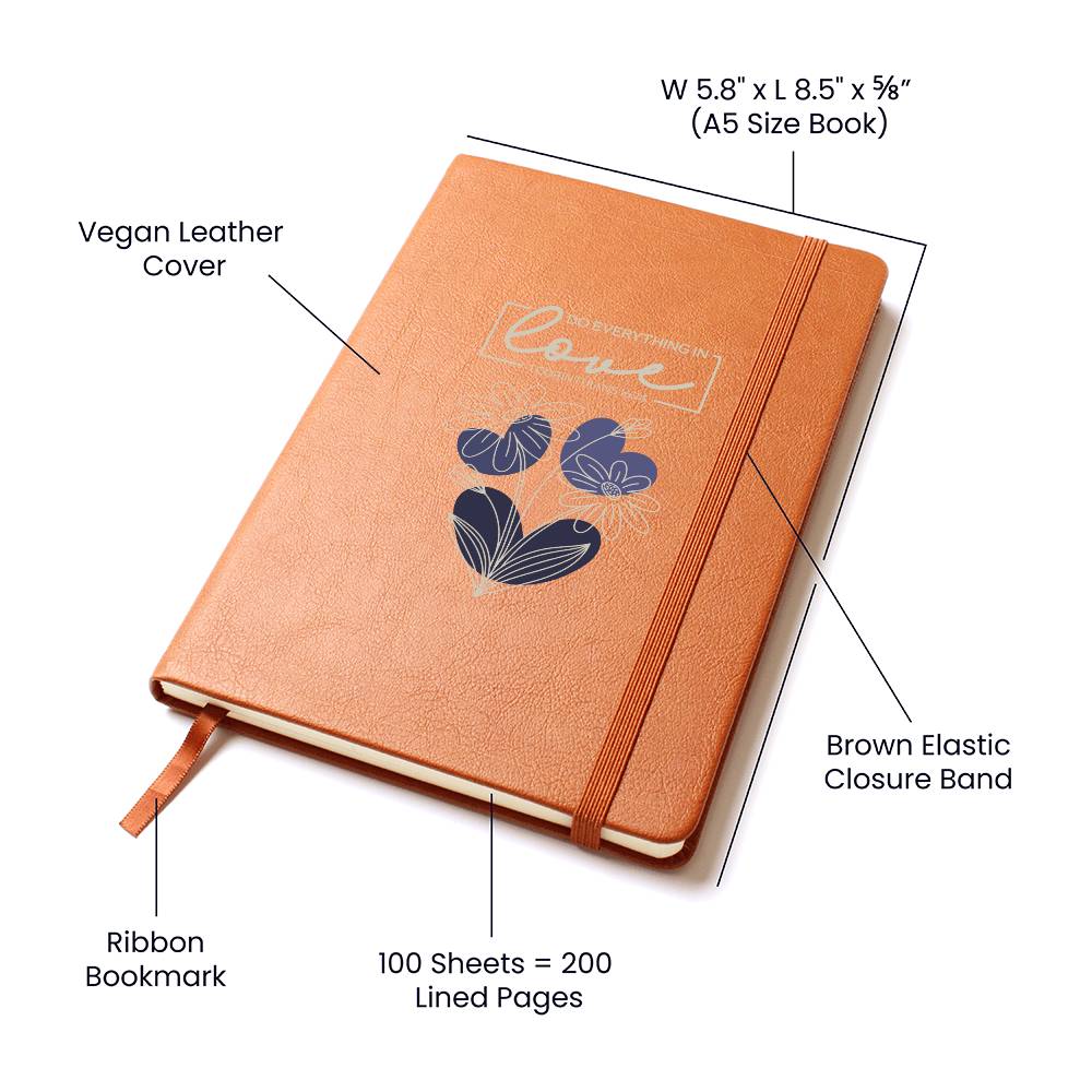 Do Everything In Love (Blue) - Graphic Journal - Gift for Her