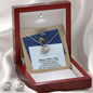 Dear Mom, Happy Mother's Day! You Have Given Me Such A Strong Foundation - Love Knot Earring & Necklace Set - Gift for Mom