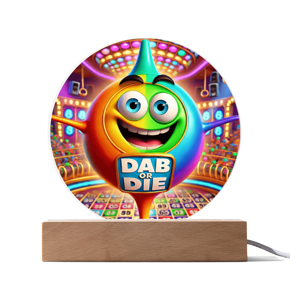 Dab Or Die 02 - Acrylic Circle Plaque - Gift for Her - Gift for Him