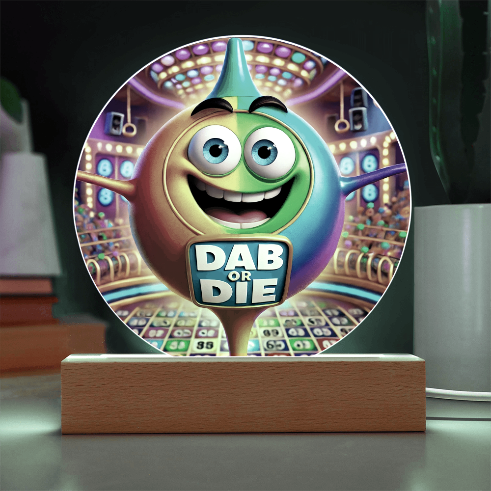 Dab Or Die 02 - Acrylic Circle Plaque - Gift for Her - Gift for Him