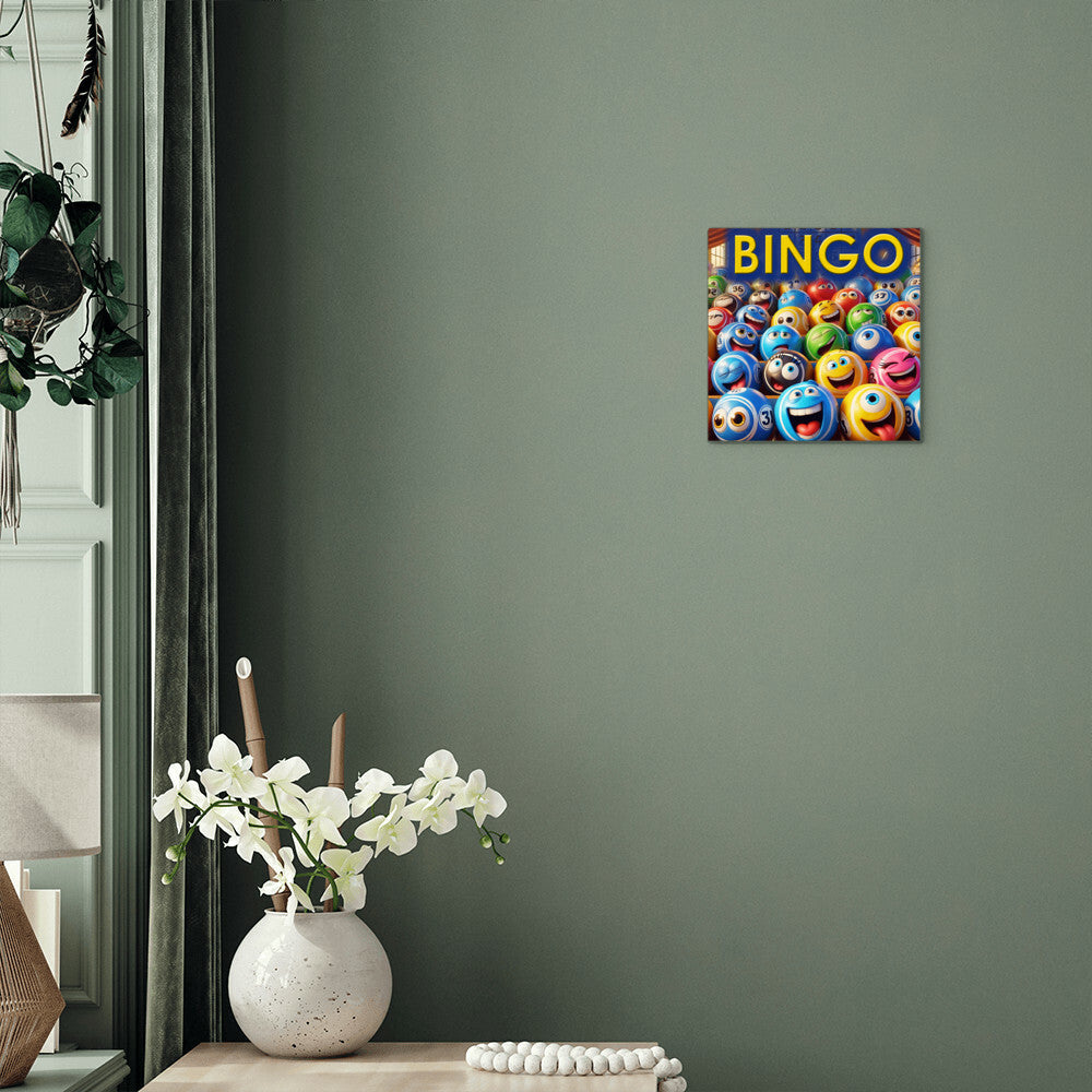 Bingo 1 - High Gloss Metal Art Print (1:1) - Gift for Her - Gift for Him