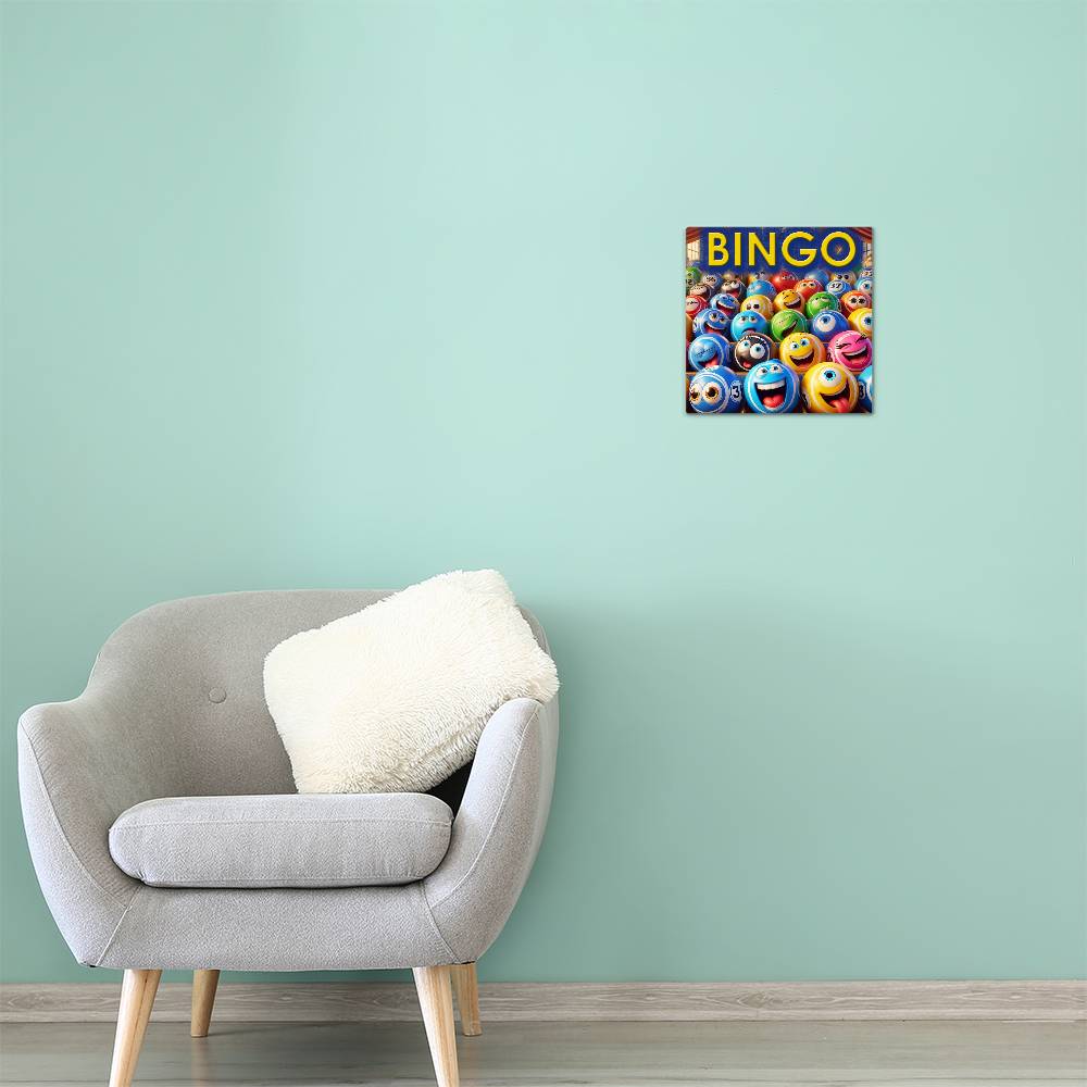 Bingo 1 - High Gloss Metal Art Print (1:1) - Gift for Her - Gift for Him
