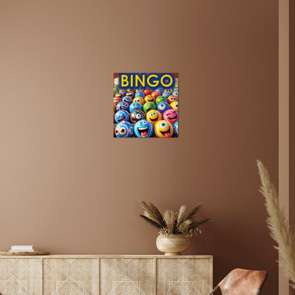 Bingo 1 - High Gloss Metal Art Print (1:1) - Gift for Her - Gift for Him