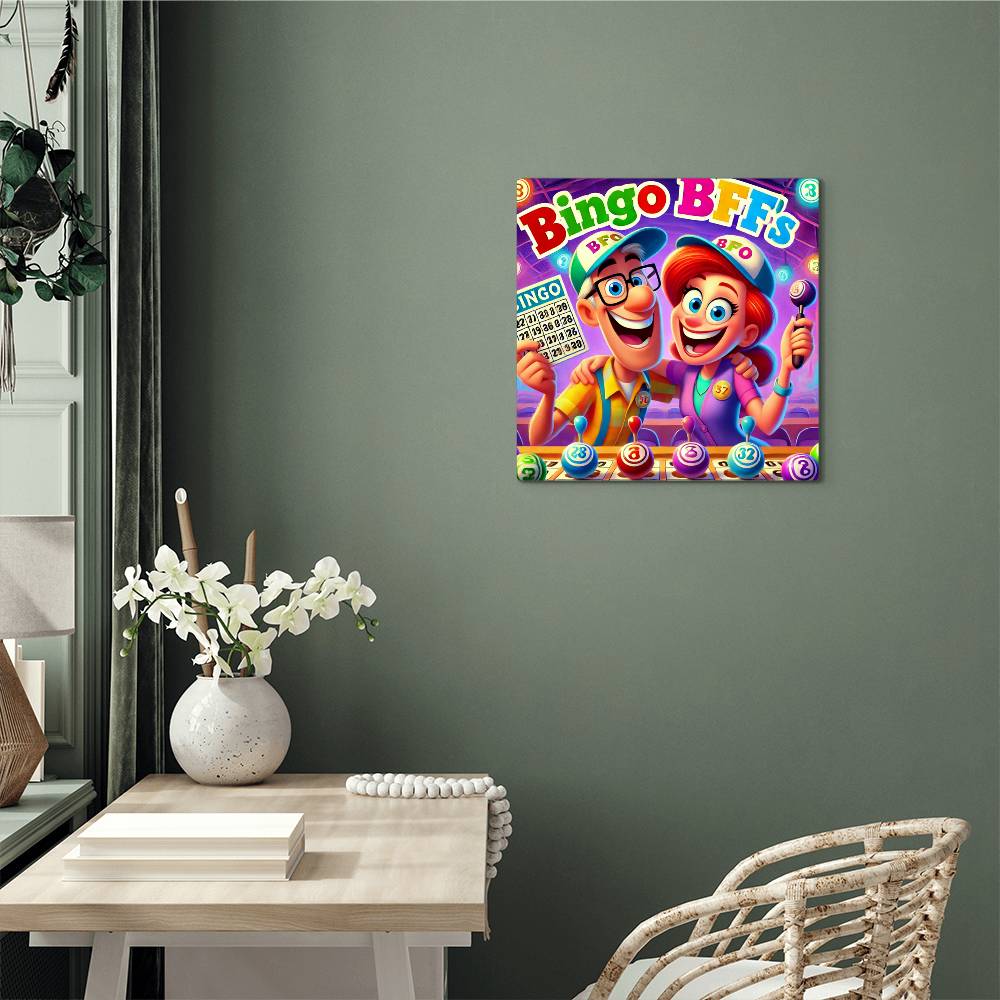 Bingo BFFS 1 - High Gloss Metal Art Print (1:1) - Gift for Her - Gift for Him