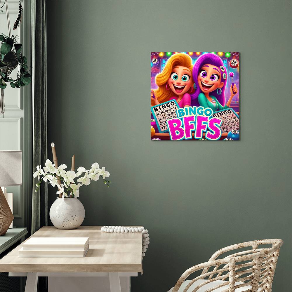 Bingo BFFS 2 - High Gloss Metal Art Print (1:1) - Gift for Her
