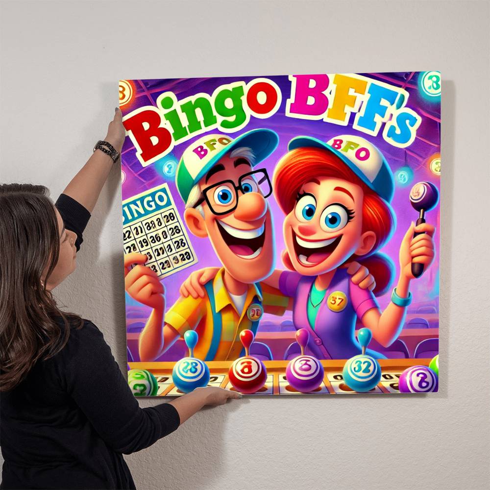 Bingo BFFS 1 - High Gloss Metal Art Print (1:1) - Gift for Her - Gift for Him