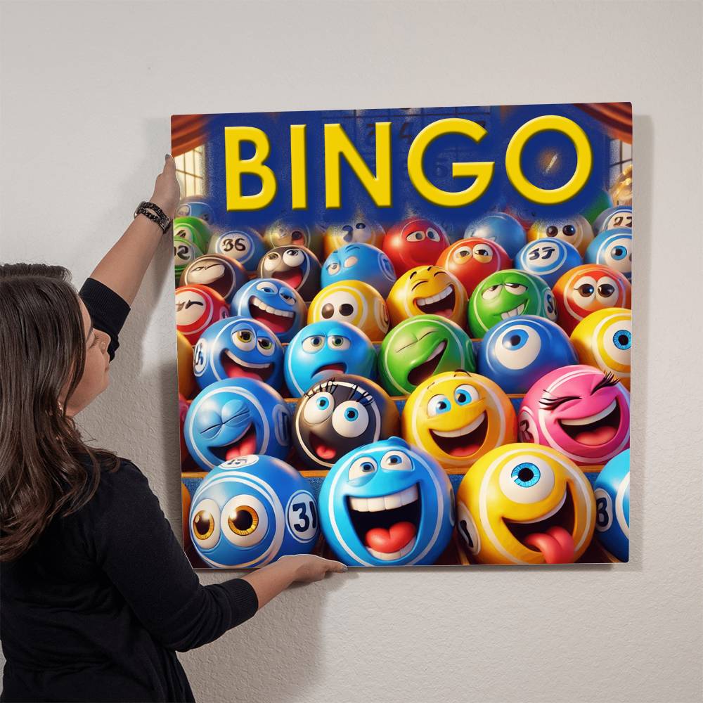 Bingo 1 - High Gloss Metal Art Print (1:1) - Gift for Her - Gift for Him