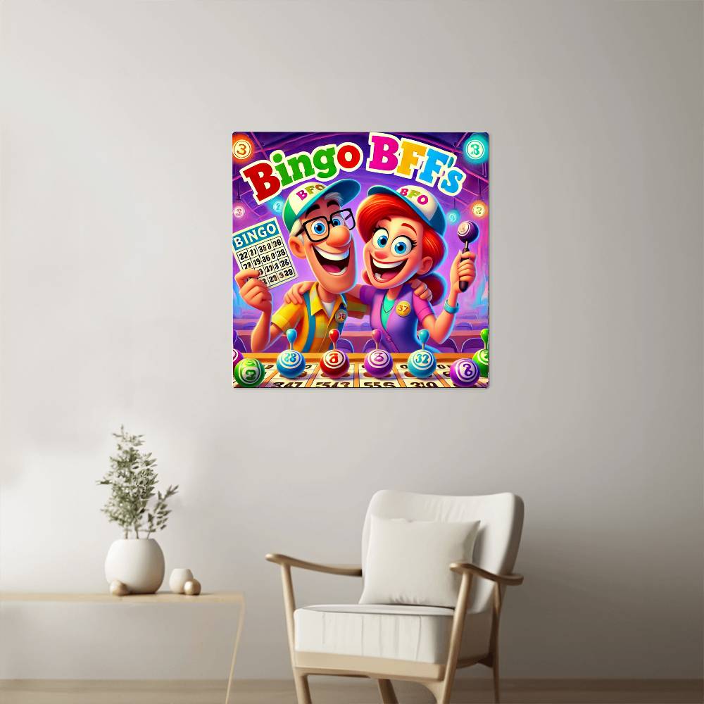 Bingo BFFS 1 - High Gloss Metal Art Print (1:1) - Gift for Her - Gift for Him
