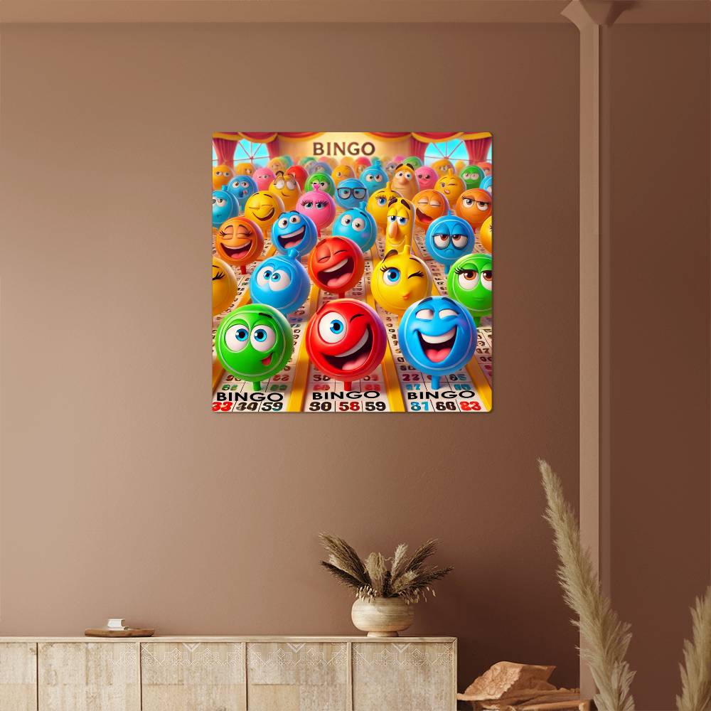 Bingo 2 - High Gloss Metal Art Print (1:1) - Gift for Her - Gift for Him