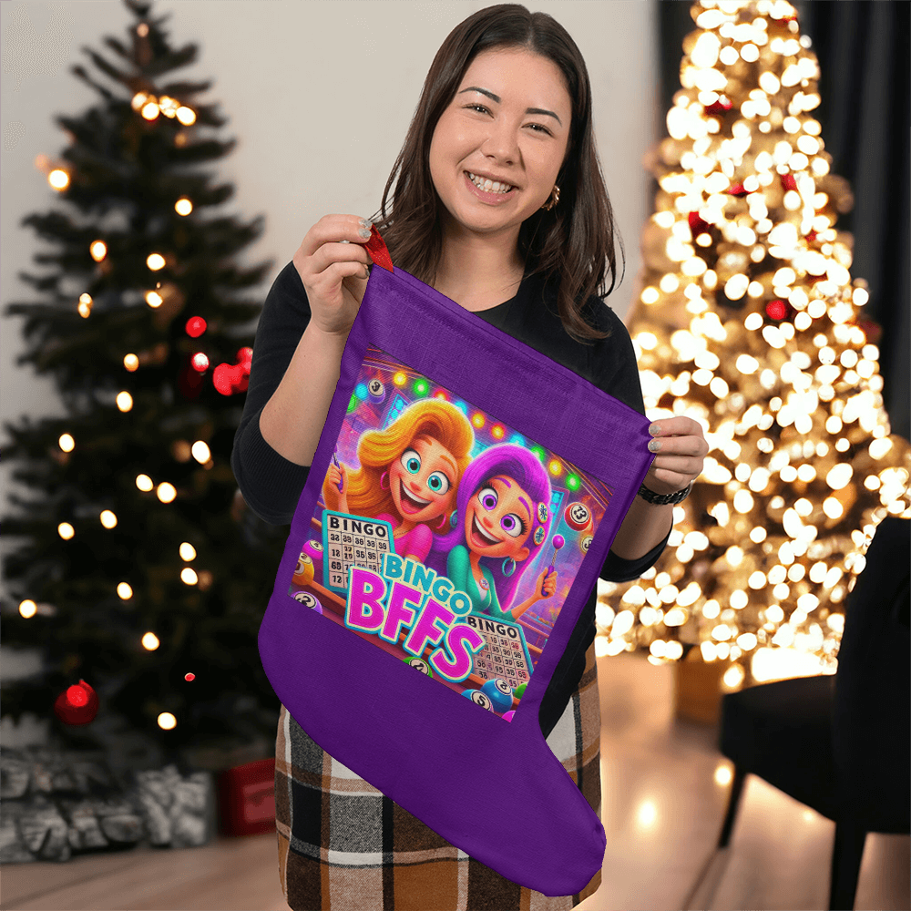 Bingo BFFS - Giant Holiday Stocking - Gift for Her - Gift for Him