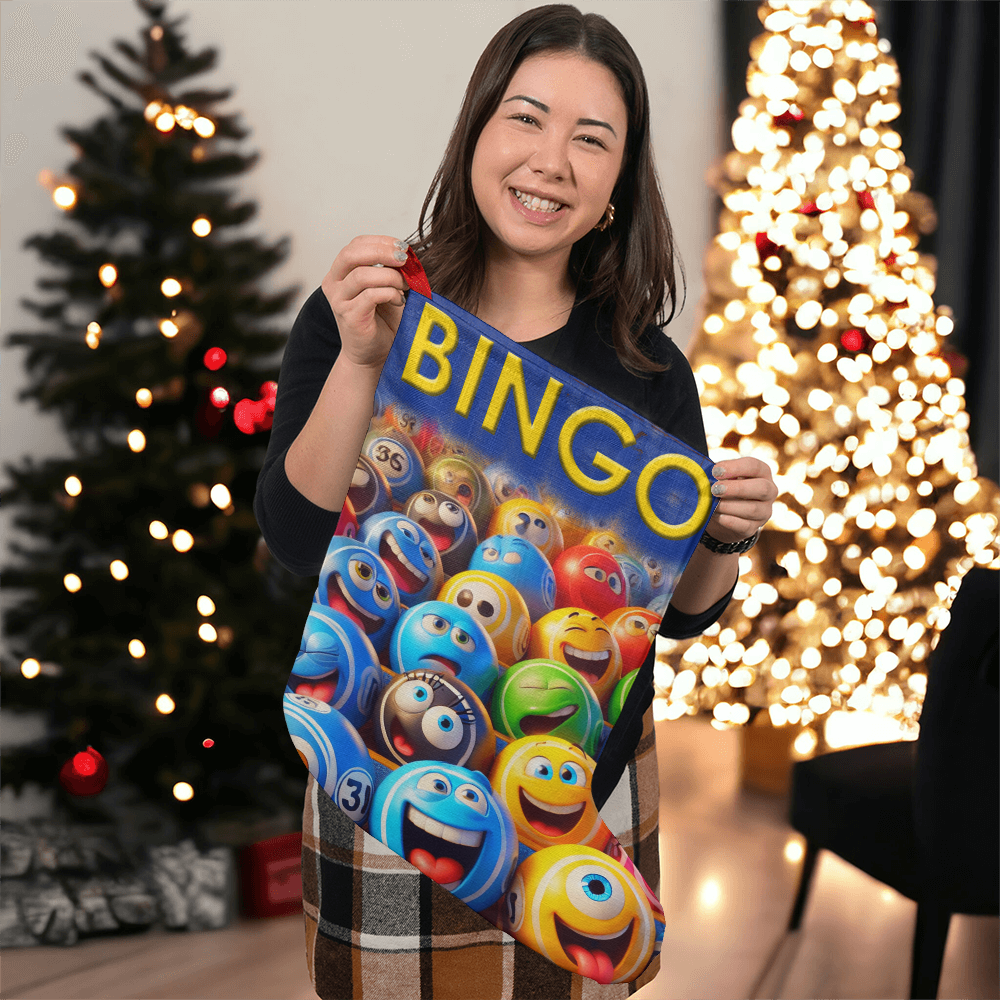 BINGO - Giant Holiday Stocking - Gift for Her - Gift for Him