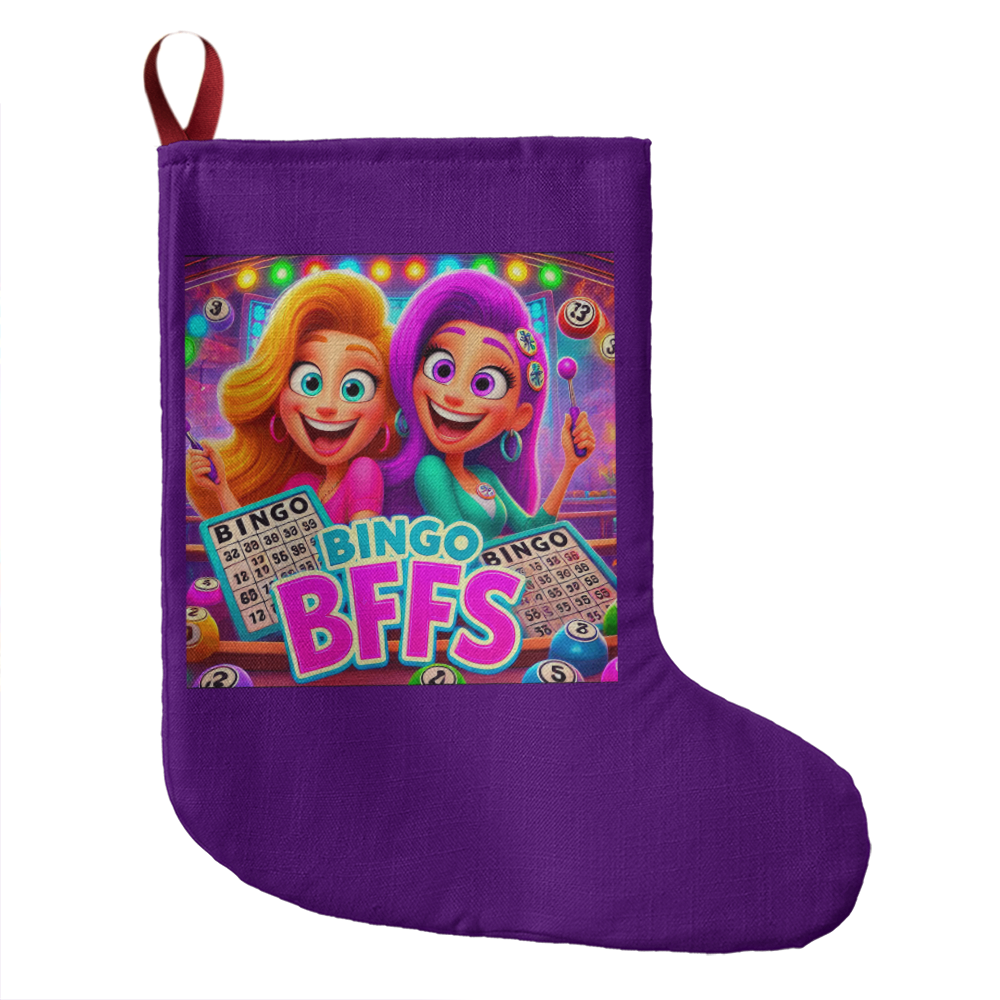 Bingo BFFS - Giant Holiday Stocking - Gift for Her - Gift for Him