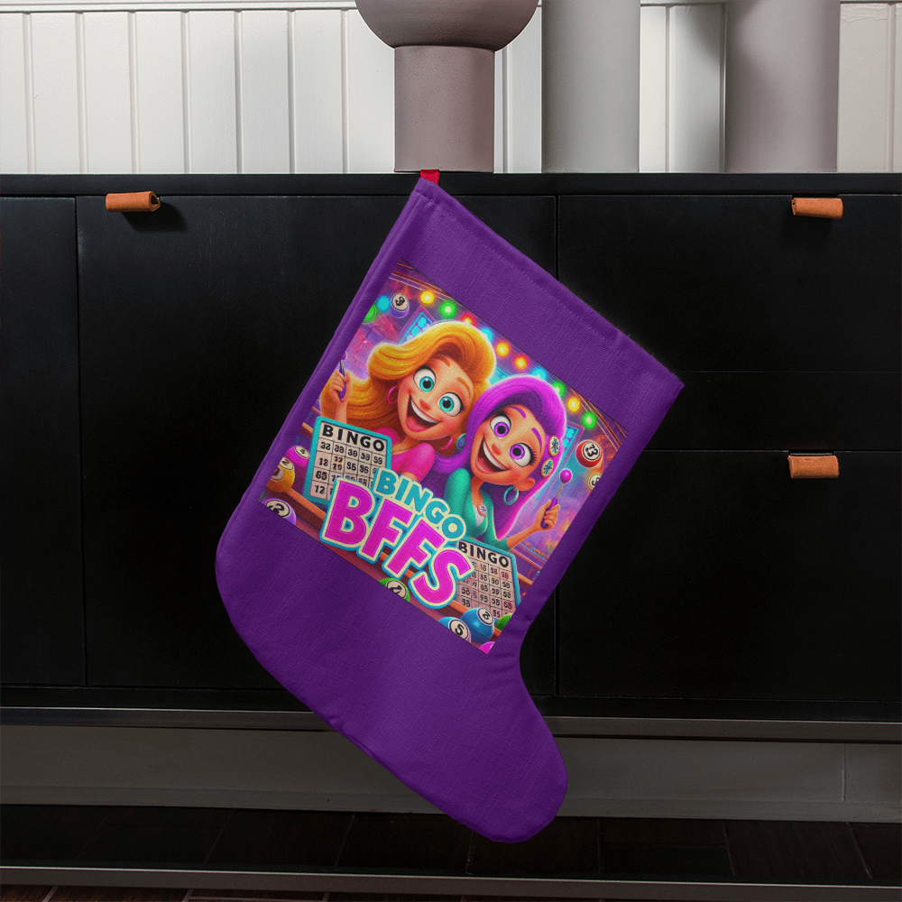 Bingo BFFS - Giant Holiday Stocking - Gift for Her - Gift for Him