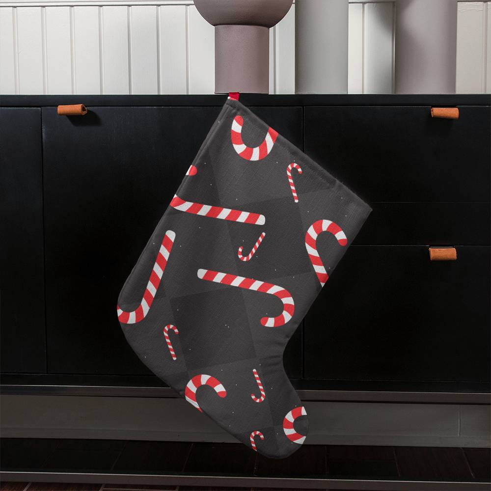 Candy Canes - Giant Holiday Stocking - Gift for Her - Gift for Him