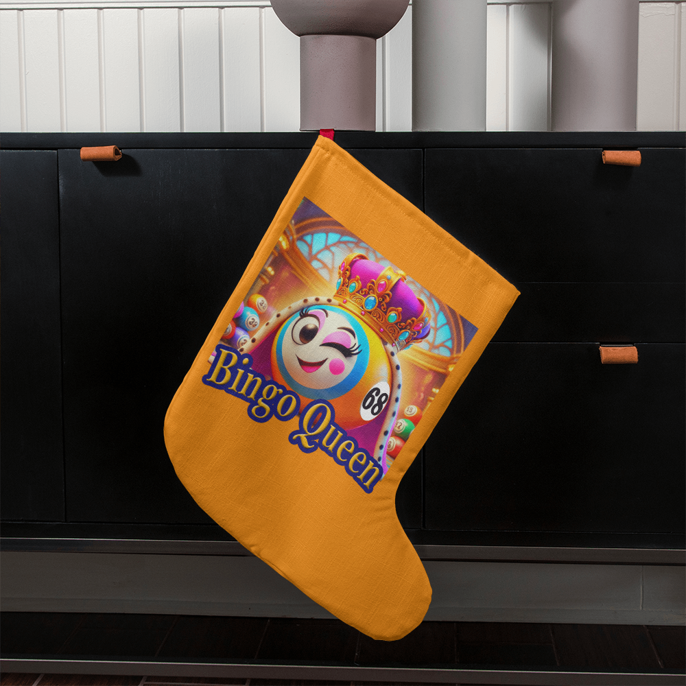 Bingo Queen - Giant Holiday Stocking - Gift for Her