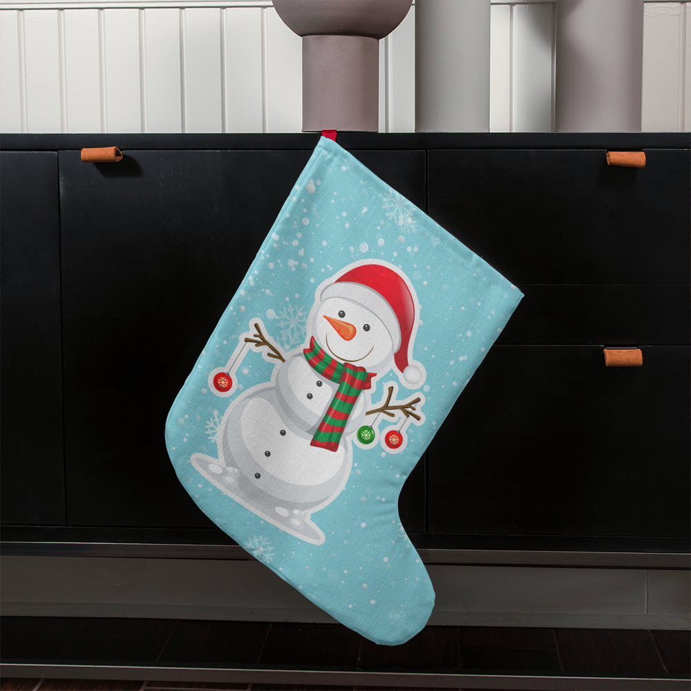 Snowman - Giant Holiday Stocking - Gift for Her - Gift for Him