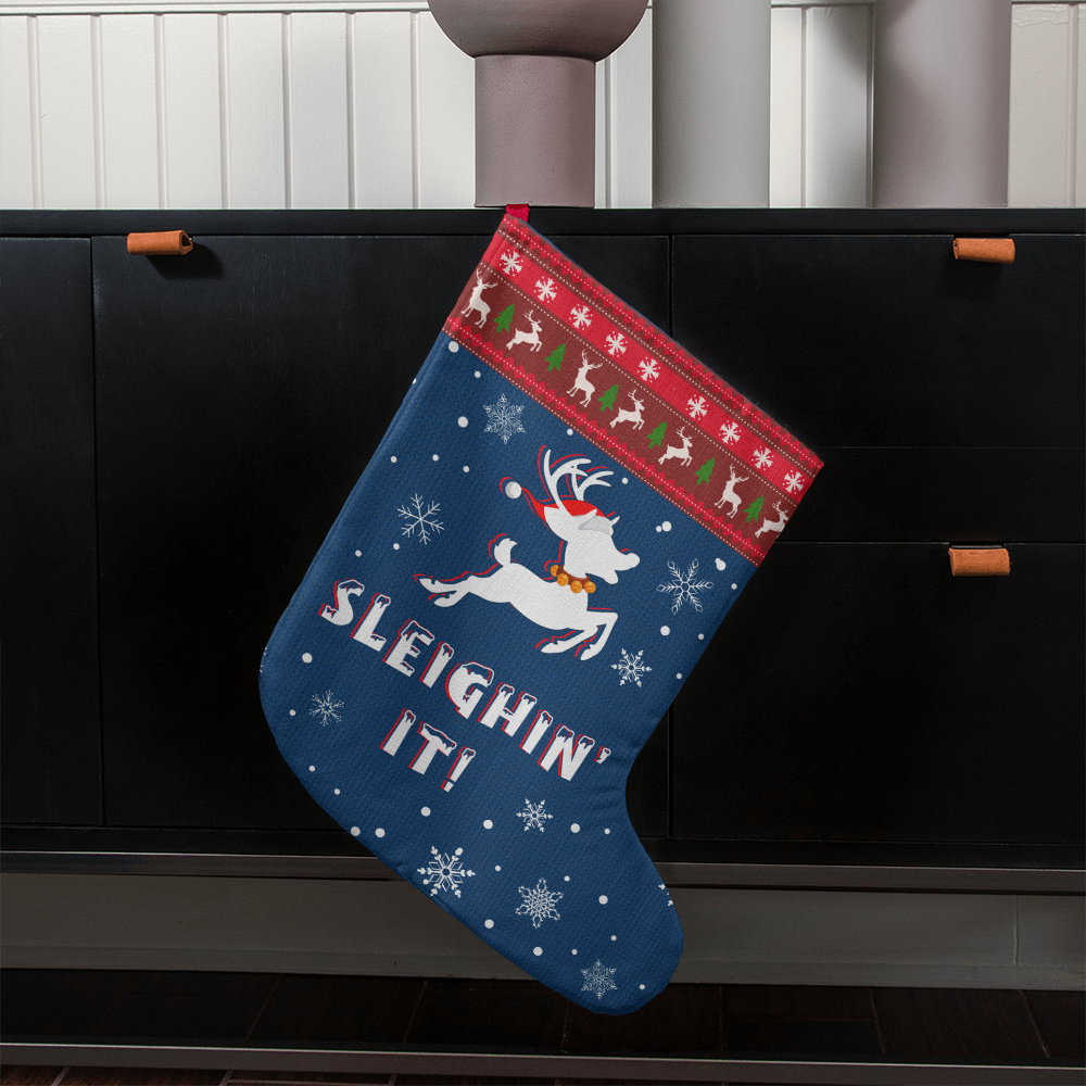 Sleighin' It! - Giant Holiday Stocking - Gift for Her - Gift for Him