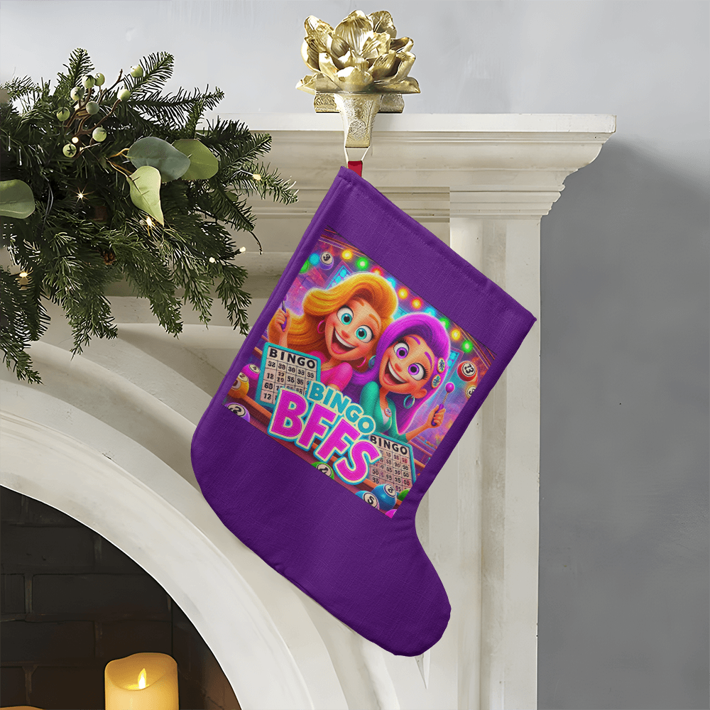 Bingo BFFS - Giant Holiday Stocking - Gift for Her - Gift for Him