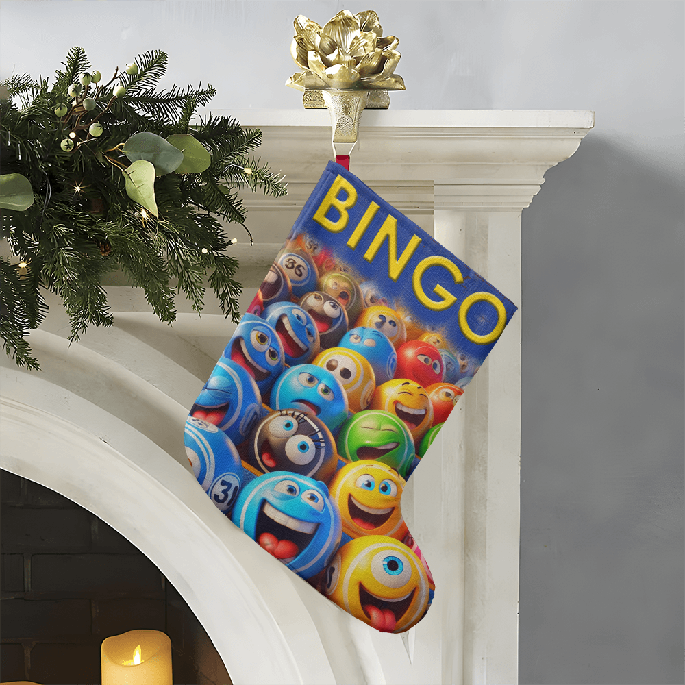 BINGO - Giant Holiday Stocking - Gift for Her - Gift for Him