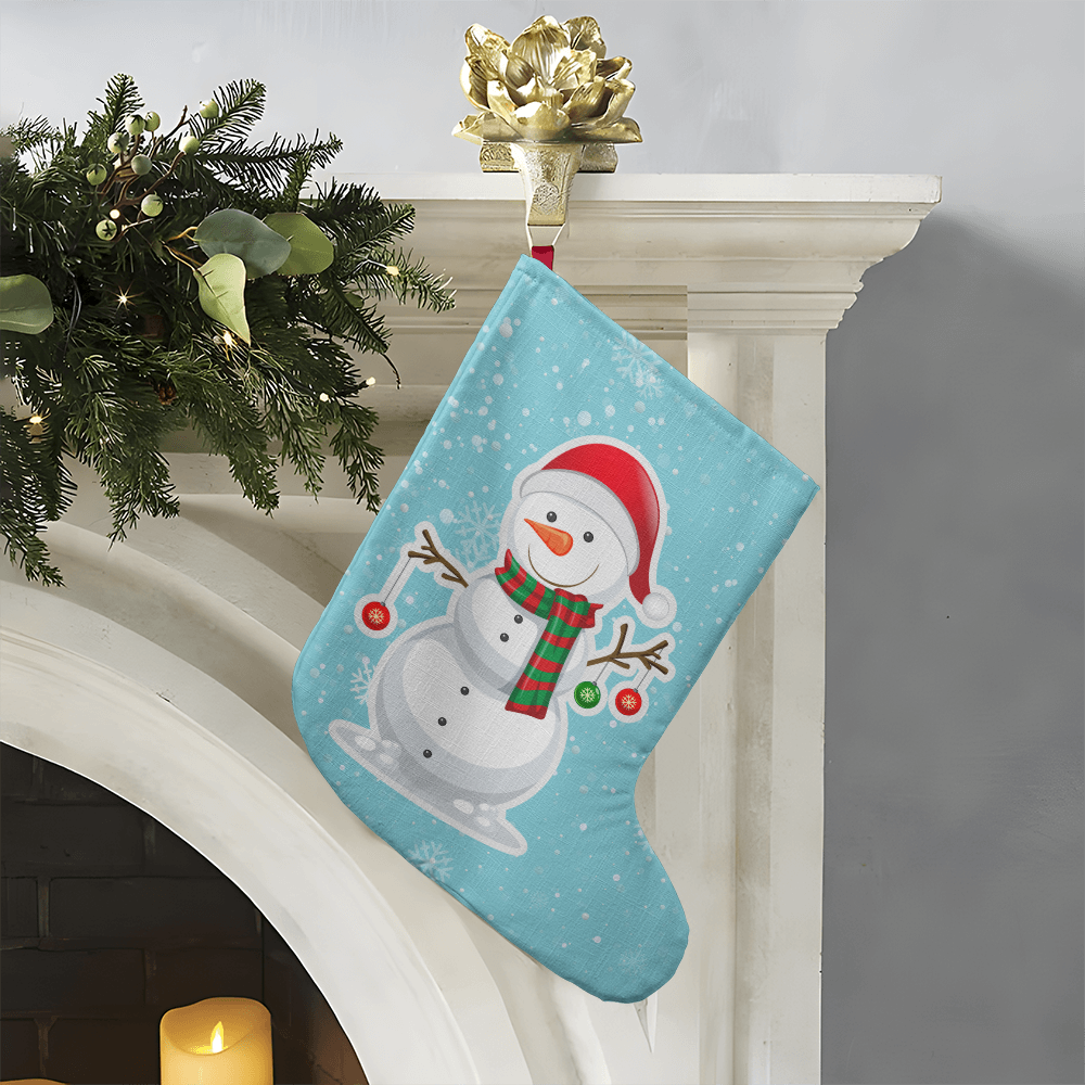 Snowman - Giant Holiday Stocking - Gift for Her - Gift for Him